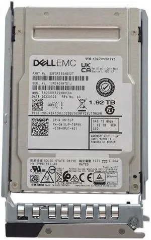 Dell N15JP 1.92TB SED Mixed Use 3DWPD SAS-12Gbps 2.5Inch Hot Plug SSD