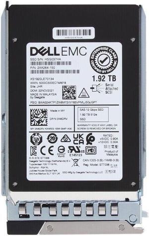 Dell N6DRV 1.92TB SED Mixed Use 3DWPD SAS-12Gbps 2.5Inch Hot Plug SSD