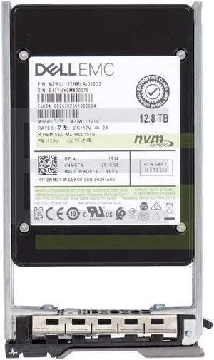Dell NMCFM 12.8TB TLC NVMe SSD 2.5in Gen3 x4 Solid State Drive