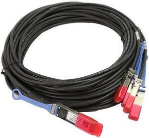 Dell P8T4W Force 10 S4820T/S4810P QSFP+ to (4) SFP+ 5m Breakout Cable.