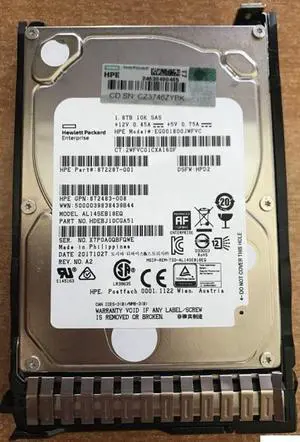 HPE 872287-001 1.8 TB Hard drive - 2.5" Internal - SAS 12Gb/s New F/s