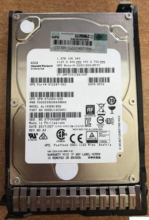 HPE EG001800JWFVC 1.8 TB Hard drive - 2.5" Internal - SAS 12Gb/s New F/s
