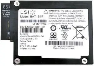 LSI Logic BAT1S1P MegaRAID Battery Backup Unit for 9260 9261 9280
