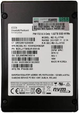 Samsung PM1733 MZXLJ1T9HBJR-00AH8 - Read Intensive - SSD - 1.92 TB - Pci Express (NVMe) - HPE OEM Refurbished