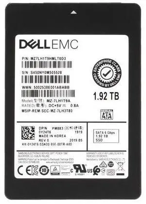 Samsung PM883 MZ-7LH1T9A Read Intensive SSD 1.92 TB SATA 6Gb/s DELL OEM Refurbished Samsung PM883 MZ-7LH1T9A Read Intensive SSD 1.92 TB SATA 6Gb/s DELL OEM Refurbished