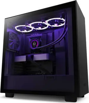 NZXT H7 - Mid-Tower PC Gaming Case - Tempered Glass - Enhanced Cable Management Water-Cooling Ready - Black NZXT H7 - Mid-Tower PC Gaming Case - Tempered Glass - Enhanced Cable Management Water-Cooling Ready - Black