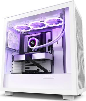 NZXT H7 Flow White - Mid-Tower Airflow PC Gaming Case - Tempered Glass - Enhanced Cable Management