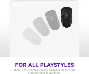 NZXT Zone - XL Gaming Mouse Pad - Micro-Weave Cloth Surface - Balanced Speed and Control for All Playstyles - Spill-Resistant, Anti-Slip Base, Reinforced Edges - White