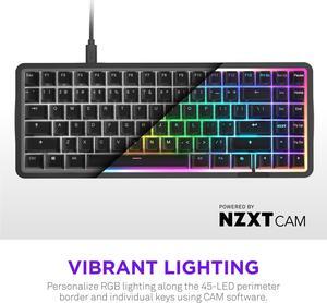 NZXT Function Elite MiniTKL Magnetic RGB Gaming Keyboard - Adjustable Actuation, Dual-Rail Hall Effect Switches, Rapid Trigger, 8K Polling - Enhanced Typing Sound & Feel - US English Layout - Black
