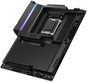 NZXT N9 X870E - AMD X870E AM5 ATX Gaming Motherboard for Ryzen 9000/8000/7000 - 20+2+1, DDR5, 4x M.2, PCIe 5.0, Wi-Fi 7, 5GbE, USB 4  Full-Metal Cover, M.2 Quick-Release Latches  Black
