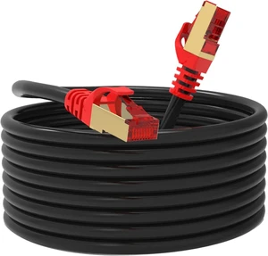 Cat 7 Outdoor Ethernet Cable 150 ft, SNANSHI Cat 7 Outdoor Network Cable SFTP Gigabit 10/100/1000Mbit/s with Gold Plated Lead Waterproof Ethernet Cable Direct Burial Ethernet Cable 150 ft Cat 7 Outdoor Ethernet Cable 150 ft, SNANSHI Cat 7 Outdoor Network Cable SFTP Gigabit 10/100/1000Mbit/s with Gold Plated Lead Waterproof Ethernet Cable Direct Burial Ethernet Cable 150 ft