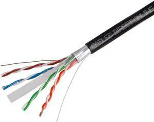 Cables Direct Online CAT6 1000FT Outdoor 23 AWG 550MHz Cable FTP Wire Solid Direct Burial UV (1000FT, FTP (Shielded))