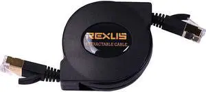 REXUS High-Class Retractable Cat 7 Flat Ethernet Network Cable 4.9 FT (1.5 M), 10 Gigabit High Speed LAN Wires Internet Patch Cable with RJ45 Gold Plated Connector for PC,Laptop,Router.(C7R15) REXUS High-Class Retractable Cat 7 Flat Ethernet Network Cable 4.9 FT (1.5 M), 10 Gigabit High Speed LAN Wires Internet Patch Cable with RJ45 Gold Plated Connector for PC,Laptop,Router.(C7R15)