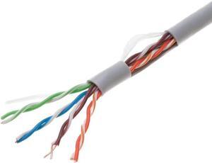 1000ft Cat5e Gray Solid 24AWG Cable UTP Cat5 Bulk Network Wire (Unshielded (UTP), Gray)