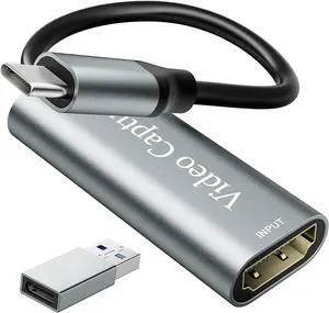 4K HDMI to USB Video Capture Card, Cam Link Capture Card, Type-C 1080P HD Video Recorder, Game Video Capture for Live Streaming, Gaming, on Switch, PS4, PS5, Xbox, OBS, Work with PC/Windows/Mac OS 4K HDMI to USB Video Capture Card, Cam Link Capture Card, Type-C 1080P HD Video Recorder, Game Video Capture for Live Streaming, Gaming, on Switch, PS4, PS5, Xbox, OBS, Work with PC/Windows/Mac OS