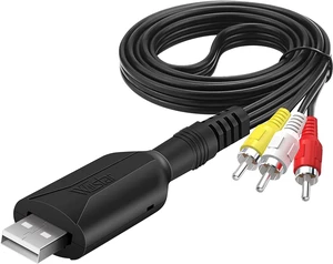 USB Audio Video Capture Card, VHS to Digital Converter USB 2.0 Video Capture Card RCA/AV to USB Video Capture Device Cable Video Grabber for VCR DVR TV Windows PC USB Audio Video Capture Card, VHS to Digital Converter USB 2.0 Video Capture Card RCA/AV to USB Video Capture Device Cable Video Grabber for VCR DVR TV Windows PC