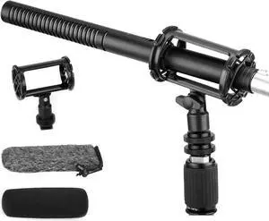 XLR Microphone BY-BM6060 Super-Cardioid Shotgun Condenser Microphone with 24 48V Phantom Power for Camera Film Interview ENG/EFP Outdoor Recording