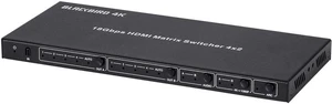 Monoprice Blackbird 4K HDMI Matrix 4x2 HDR 18G 4K@60Hz YCbCr 4:4:4 EDID Coaxial Audio Powered Switch Control Remote (139667) Monoprice Blackbird 4K HDMI Matrix 4x2 HDR 18G 4K@60Hz YCbCr 4:4:4 EDID Coaxial Audio Powered Switch Control Remote (139667)