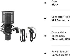 Rockville RCM PRO Studio/Recording Condenser Microphone w Samsung Capacitors, Black