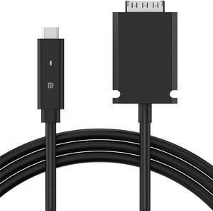 USBC Dock Cable for Dell WD15 Docking Station DsiplayPort Dock Cable Compatible for Dell K17 K17A K17A001 26ft Black