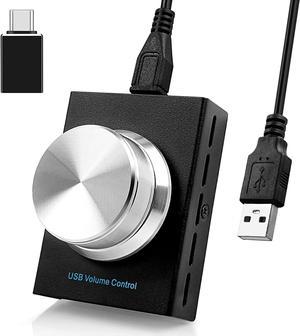 ANLINKSHINE USB Volume Control Knob, with Rotate Volume Control, One Key Mute Function Compatible with PC Computer Phone Speaker Audio Win7/8/10/XP/Mac/Vista Android Remote Volume Control Adapter