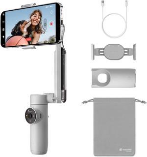 Insta360 Flow - AI-Powered Smartphone Stabilizer, Auto Tracking Phone Gimbal, 3-Axis Stabilization, Built-in Selfie Stick & Tripod, Portable & Foldable, YouTube TikTok Video, Stone Gray
