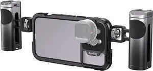 SmallRig Video Rig Kit for iPhone 14 Pro Max with Wireless Control Dual Handles, Dual Handheld Smartphone Video Rig Set for Filmmaking/Videography/Live Streaming/Vlog-4078