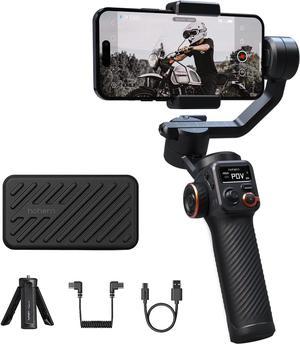Hohem iSteady M6 Gimbal Stabilizer for Smartphone, 3-Axis Cell Phone Gimbal Built-in OLED Display 400g Payload Reverse Charging Android and iPhone Gimbal with Inception Motion Timelapse