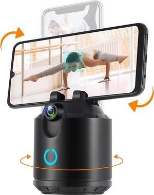 Smart Motion Tracking Phone Holder, Auto Face Tracking Tripod 360° Rotation, Snapshot Shelfystand, No App Required Moving Tripod for Video Recording, Live Vlog, TIK Tok