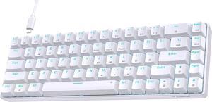 TMKB 60 Percent Keyboard,Gaming Keyboard 60 Percent, LED Backlit Ultra-Compact 68 Keys 60 Percent Mechanical Keyboard with Separate Arrow/Control Keys, T68SE, Red Switch