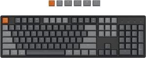 Keychron K10 RGB Full Size Layout Hot-Swappable Mechanical Keyboard for Mac Windows, Multitasking 104-Key Bluetooth Wireless/USB Wired Gaming Keyboard with Gateron G Pro Red Switch Aluminum Frame