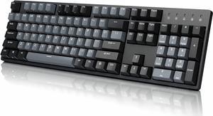 DURGOD Heavy Duty Mechanical Keyboard with Cherry MX Brown Switches N-Key Rollover 104 Keys(PBT Keycaps) Type C Interface for Gamer/Typists/Office/Home (Space GreyANSI/US)