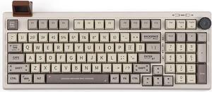 EPOMAKER RT100 97 Keys Gasket BT5.0/2.4G/USB-C Mechanical Gaming Keyboard with Customizable Display Screen, Knob, Hot Swappable Socket, 5000mAh Battery for Win/Mac (Gateron Yellow Switch)