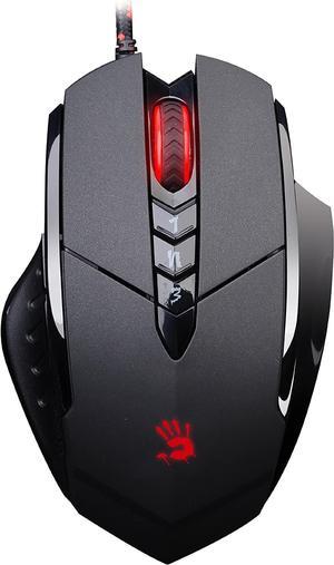 Bloody V7 Ergonomic Claw Grip Gaming Mouse with Rubberized Black Coating  MacrosScriptingAutomation  8 Programmable Buttons  3200 DPI
