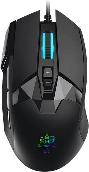 MOJO Pro Performance Silent Gaming Mouse - Wired Gaming Mouse w/ 9 Programmable Buttons including Sniper (rapid fire) key, 12000 DPI, 1000 Hz, Force Adjustable Buttons, Custom Gamer Profiles, and more