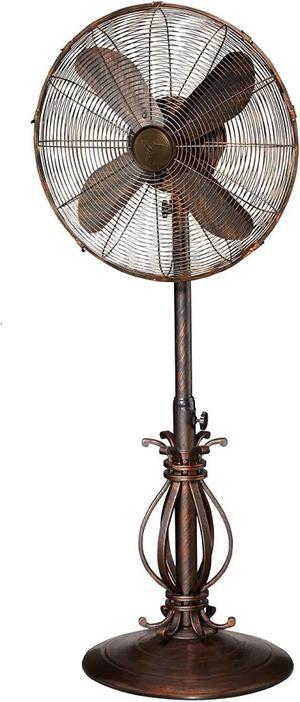 Designer Aire Oscillating Indoor/Outdoor Standing Floor Fan for Cooling Your Area Fast - 3-Speeds, Adjustable 40-51 Inches in Height, Fits Your Home Decor