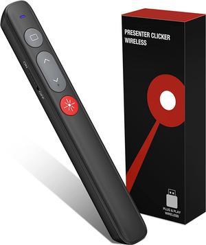 Presentation Clicker Remote Laser Pointer Cat Toy Wireless Presenter Remote Presenter Clicker USB Control for PowerPoint Presentations PPT Clicker Remote with Red Light Laser Pointer for Cats Dogs