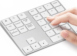 Lekvey Bluetooth Number Pad, Aluminum Rechargeable Wireless Numeric Keypad Lekvey Bluetooth Number Pad, Aluminum Rechargeable Wireless Numeric Keypad