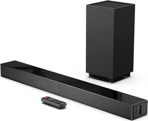 2.1 Sound Bar with Subwoofer, Soundbar for TV, Surround Sound System with Bluetooth/HDMI ARC/Optical/AUX/USB, 31 Inch