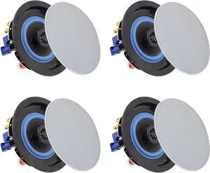 Herdio 4 Inch 320 Watts 2-Way Bluetooth Ceiling Speakers Package Perfect for Home Theater System, Living Room,Office,Flush Mount4 Speakers