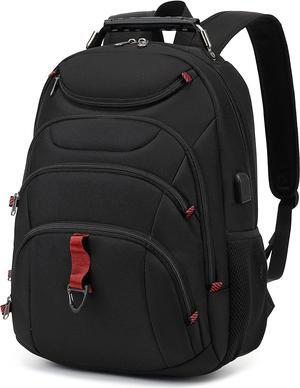 Laptop Backpack for Men College Bookbag Backpack for Men Black 15.6-Inch