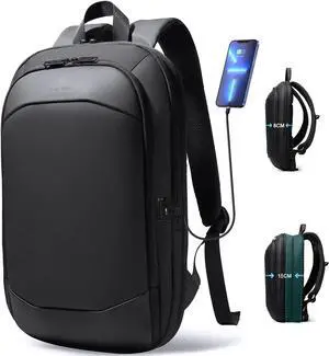 Business Backpack for Men 17 Inch,Slim & Expandable Waterproof Travel Laptop Backpack with USB Charger Port,Anti-Theft Lightweight Large Work Computer Bag,College Laptop Backpacks Gifts for Men Women