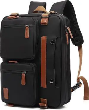 MOLNIA 3 in 1 Laptop Backpack, 17.3 inch Computer Bags for Men, Laptop Backpack for Men, for Travel Bussiness Men Women, Black