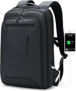 FENRUIEN Business Travel Backpack for Men, 15.6 Inch Laptop Backpack Water Resistant Lightweight Work/College Computer Backpack with USB