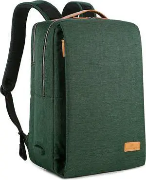 Nordace Siena Smart Backpack with USB Charging - 15.6 Inch Laptop Backpack, 19L Daily Backpack for Travel, Everyday, or Work (Dark Green)