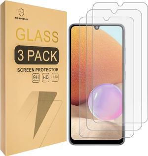 Mr.Shield [3-Pack] Designed For Samsung Galaxy A32 4G [4G Version ONLY] [Tempered Glass] [Japan Glass with 9H Hardness] Screen Protector with Lifetime Replacement, Welcome to consult