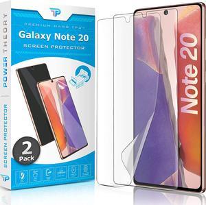 Power Theory 2-Pack Screen Protector for Samsung Galaxy Note 20 Premium Military Grade HD Clear Film, Case Friendly, Anti-Scratch, Self Healing, [Easy Install], Anti-Smudge, Full Coverage, [Not Glass]