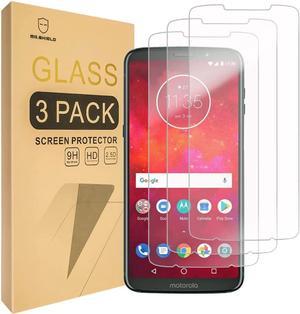 MrShield 3PACK Designed For MOTO Z3 PlayMoto Z3 Verizon Tempered Glass Screen Protector with Lifetime Replacement Welcome to consult