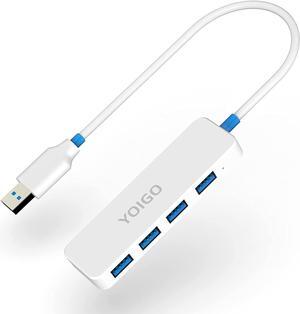 USB HUB 3.0,YOIGO Ultra Slim Multi USB Splitter,4-Port USB hub for Laptop,PC,Mac,Surface Pro,, Flash Drive, Mobile HDD(White)