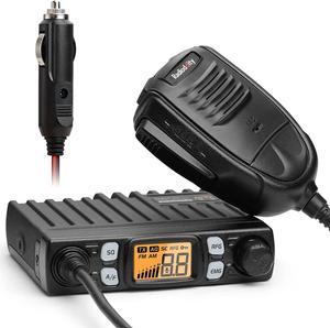 Radioddity CB-27 Pro 40-Channel Mini Mobile CB Radio with AM/FM Instant Emergency Channel 9/19, 4W Power Output, VOX, RF Gain, and Handheld Mic